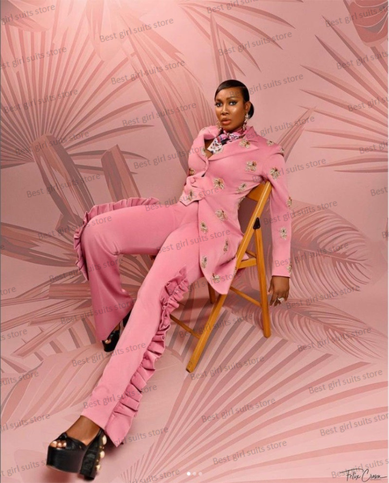Pink Wedding Women Suit Set Bl - đánh giá và giá Women Formal Wear Outfits