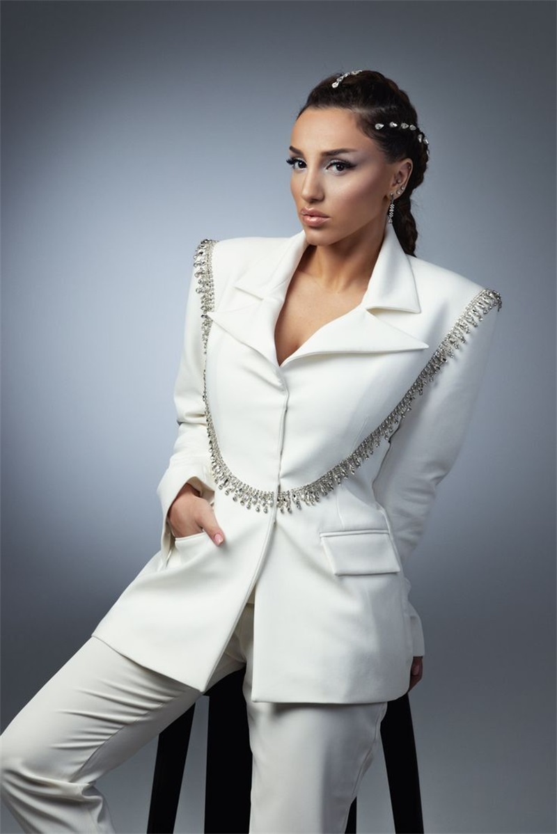 Elegant White Women Suits Set  - đánh giá và giá Women Formal Wear Coat
