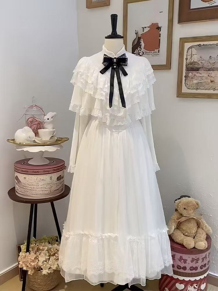 Japanese Short Sleeve Bow Lace - đánh giá và giá Women Formal Wear Outfits