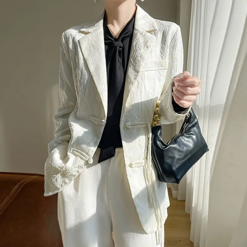 Women's White Textured Blazer  - đánh giá và giá Women Formal Wear Coat