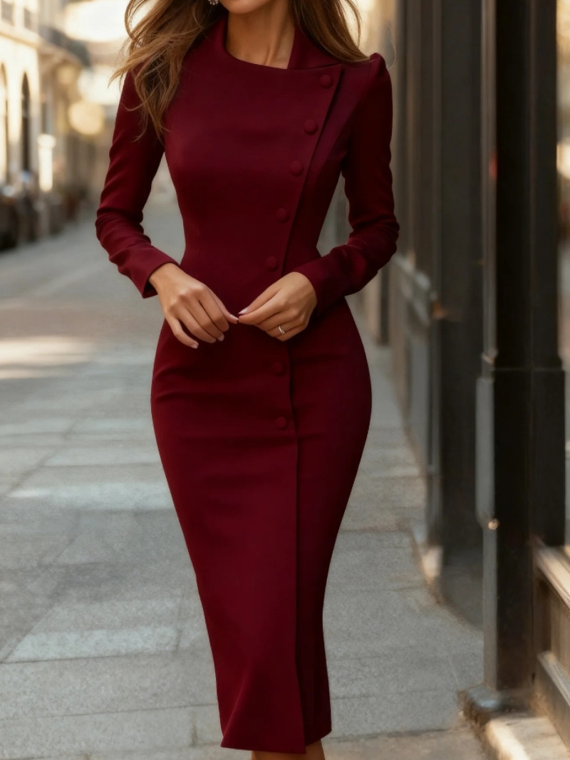 Women's Solid Color Asymmetric - đánh giá và giá Women Formal Wear Outfits